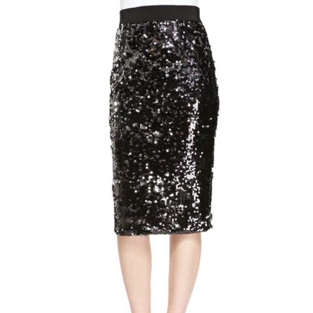 Milly Sequin Pencil Skirt